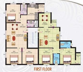 Project Image of 705.0 - 1180.0 Sq.ft 2 BHK Apartment for buy in VJS Kumaran Sukrataa