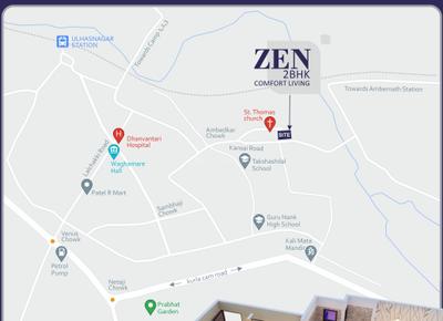 Project Image of 0.0 - 482.76 Sq.ft 2 BHK Apartment for buy in R A Zen