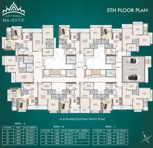 Project Image of 422.0 - 649.0 Sq.ft 1 BHK Apartment for buy in Adityaraj Majestic