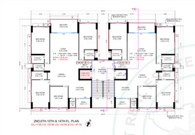 Project Image of 1136.56 - 1957.54 Sq.ft 3 BHK Apartment for buy in Meet Blue Stone One