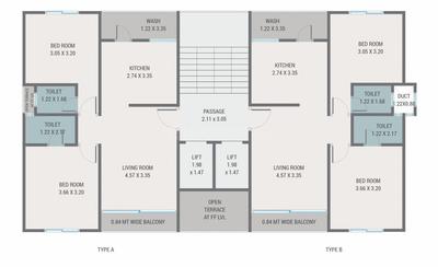 Project Image of 0.0 - 607.08 Sq.ft 2 BHK Apartment for buy in Dhadvi Radhe Residency Appartment