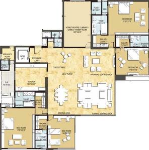Project Image of 0.0 - 6500.0 Sq.ft 4 BHK Apartment for buy in National Vivant Lifestyle