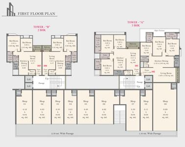 Project Image of 737.11 - 1041.3 Sq.ft 2 BHK Apartment for buy in Golden Afzal Enclave