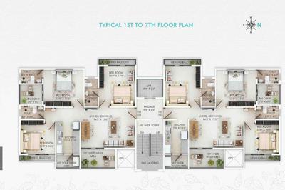 Project Image of 764.99 - 765.64 Sq.ft 3 BHK Apartment for buy in Mehar Neelmani 9 Phase 2