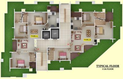 Project Image of 649.0 - 1651.0 Sq.ft 2 BHK Apartment for buy in Trinity New Castle