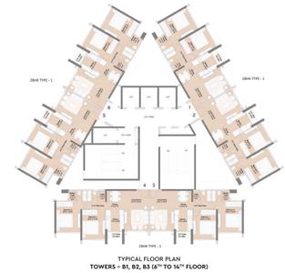 Project Image of 591.58 - 1037.11 Sq.ft 2 BHK Apartment for buy in Sunteck Beach Residences 4