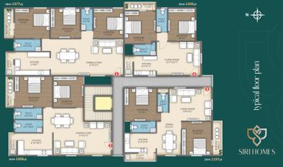 Project Image of 1008.0 - 1377.0 Sq.ft 2 BHK Apartment for buy in SS Siri Homes