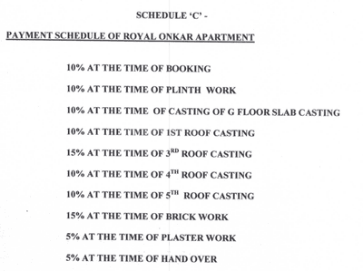 Royal Onkar Apartment Construction Linked Payment (CLP) 1