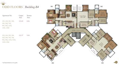 Project Image of 1098.0 - 1275.5 Sq.ft 3 BHK Apartment for buy in Kumar Princetown Royal