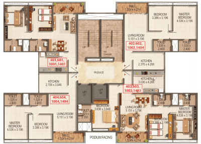Project Image of 638.3 - 981.67 Sq.ft 2 BHK Apartment for buy in Kumar Palmspring Towers