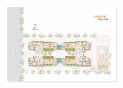 Project Image of 2403.0 - 2412.0 Sq.ft 3 BHK Apartment for buy in Sahajanand Supreme