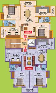 Project Image of 0.0 - 1200.0 Sq.ft 2.5 BHK Apartment for buy in Green Willowbrook