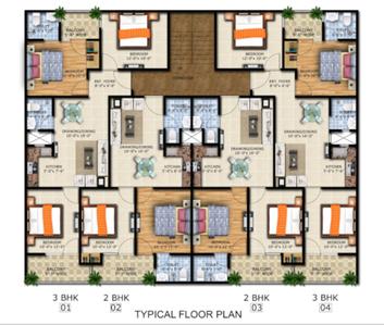Project Image of 1050.0 - 1890.0 Sq.ft 2 BHK Apartment for buy in THV Orchid Heights