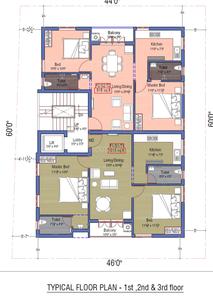 Project Image of 918.0 - 1010.0 Sq.ft 2 BHK Apartment for buy in Anu Sri Karunya Pooritham Flats