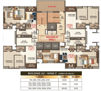Project Image of 780.38 - 1114.06 Sq.ft 2 BHK Apartment for buy in Kumar Parc Residences A2