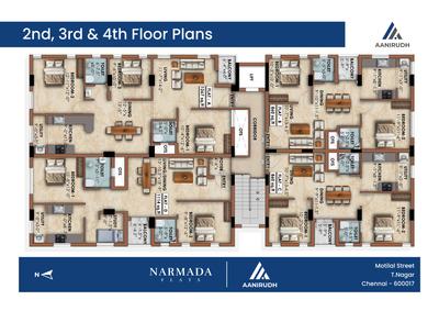 Project Image of 1091.0 - 1267.0 Sq.ft 2.5 BHK Apartment for buy in AANIRUDH NARMADA