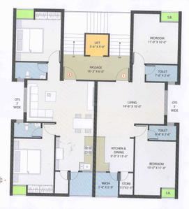 Project Image of 477.59 - 591.91 Sq.ft 2 BHK Apartment for buy in Tirth Avenue Wing B
