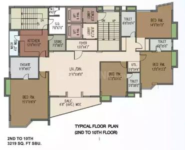 Project Image of 0.0 - 3219.0 Sq.ft 4 BHK Apartment for buy in Gurukul Grandeur