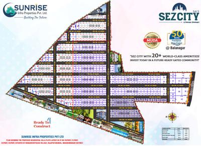 Project Image of 1350.0 - 2160.0 Sq.ft Residential Plot Plot for buy in Sunrise Sez City