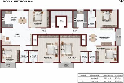 Project Image of 771.0 - 1326.0 Sq.ft 2 BHK Apartment for buy in MRV Manickam Rajeshwari