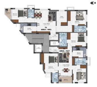 Project Image of 1083.0 - 1127.0 Sq.ft 3 BHK Apartment for buy in Sivarams Sankara Krupa Flats