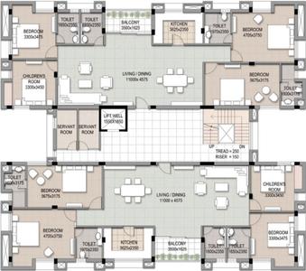 Project Image of 2124 Sq.ft 4 BHK Apartment / Flat for sale in Vedic Village for Rs. 9000000