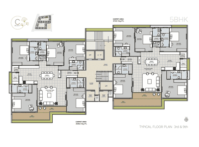Project Image of 1911.0 - 6203.0 Sq.ft 3 BHK Apartment for buy in Avadh Ercole