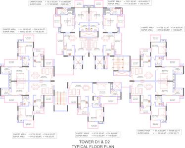 Project Image of 1195.0 - 1640.0 Sq.ft 2 BHK Apartment for buy in Omega Windsor Greens Phase 1