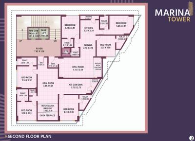 Project Image of 1070.15 - 1093.61 Sq.ft 3 BHK Apartment for buy in Marina Tower