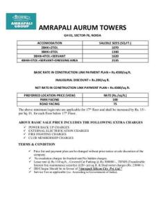 Project Image of 1070.0 - 2135.0 Sq.ft 2 BHK Apartment for buy in Amrapali Aurum Towers