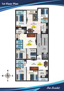 Project Image of 800.0 - 1294.0 Sq.ft 2 BHK Apartment for buy in Bharathi Sai Scarlet
