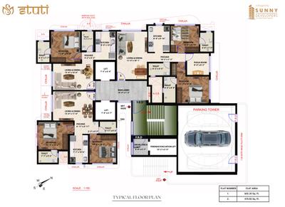 Project Image of 470.81 - 602.35 Sq.ft 1 BHK Apartment for buy in Sunny Stuti