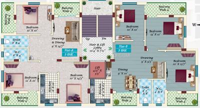 Project Image of 1438.0 - 1498.0 Sq.ft 3 BHK Apartment for buy in Kedarnath Iswara Apartment