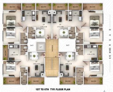 Project Image of 478.0 - 611.0 Sq.ft 1 BHK Apartment for buy in Precious Prabhakar