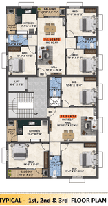 Project Image of 992.0 - 1167.0 Sq.ft 3 BHK Apartment for buy in Sarojini CK Vivekha Enclave