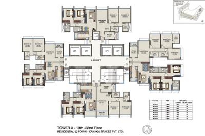Project Image of 666.0 - 986.0 Sq.ft 2 BHK Apartment for buy in Kanakia Future City A