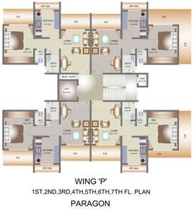 Project Image of 677.0 - 704.0 Sq.ft 1 BHK Apartment for buy in Tharwani Vedant Nakshatra