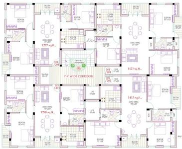 Project Image of 1277.0 - 1423.0 Sq.ft 3 BHK Apartment for buy in Live Sai Himaja Enclave