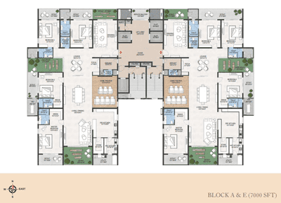 Project Image of 5000.0 - 7000.0 Sq.ft 4 BHK Apartment for buy in Shangrila Abbham