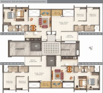 Project Image of 1090 Sq.ft 2 BHK Apartment / Flat for sale in Mohammed Wadi for Rs. 7200000