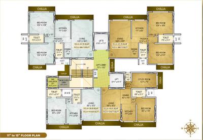 Project Image of 410.0 - 664.13 Sq.ft 1 BHK Apartment for buy in Shantee Muktangan Residency