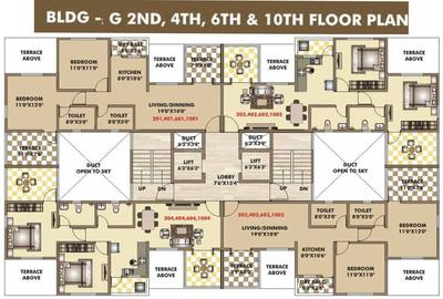 Project Image of 567.0 - 638.0 Sq.ft 2 BHK Apartment for buy in ARV Ganga Kingston Building G