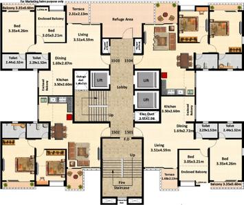 Project Image of 631.52 - 935.06 Sq.ft 2 BHK Apartment for buy in Nyati Elysia IV