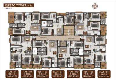 Project Image of 1045.0 - 1865.0 Sq.ft 2 BHK Apartment for buy in Balaji Elesto