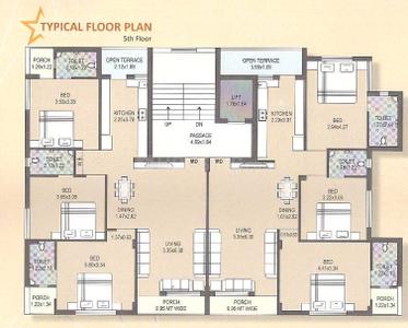 Project Image of 891.47 - 911.92 Sq.ft 3 BHK Apartment for buy in Anupam Samanvay Star