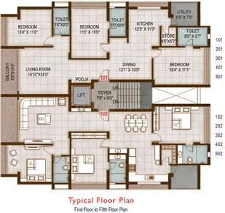 Project Image of 0.0 - 452.08 Sq.ft 3 BHK Apartment for buy in Prime Pearl