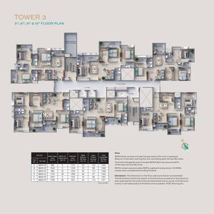 Project Image of 1077.0 - 1435.0 Sq.ft 3 BHK Apartment for buy in F Residences Merlin Phase II
