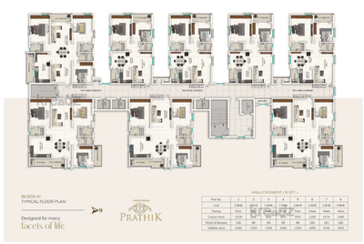 Project Image of 1235.0 - 1950.0 Sq.ft 2 BHK Apartment for buy in Vazhraa Prathik Phase III
