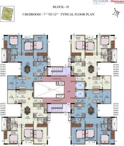 Project Image of 1055.0 - 1060.0 Sq.ft 3 BHK Apartment for buy in Mahindra Iris Court