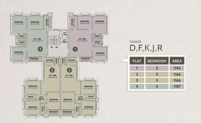 Project Image of 800.0 - 1360.0 Sq.ft 2 BHK Apartment for buy in Tirupati Paradise